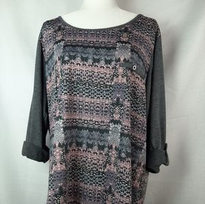 EUC Loralette Purple-Pink-Grey Tunic 2X